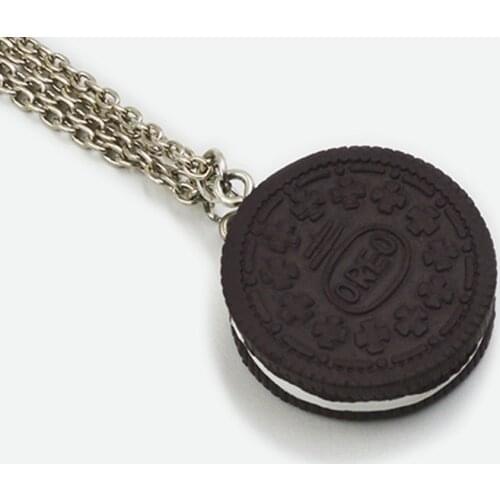 Best Selling Trendy Lovers Fashion Jewelry Accessories Oreo Sandwich Biscuit Love Chains Necklaces For Party