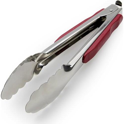 Stainless steel food tong bread clip barbecue clip food clip 9 inches serving tong