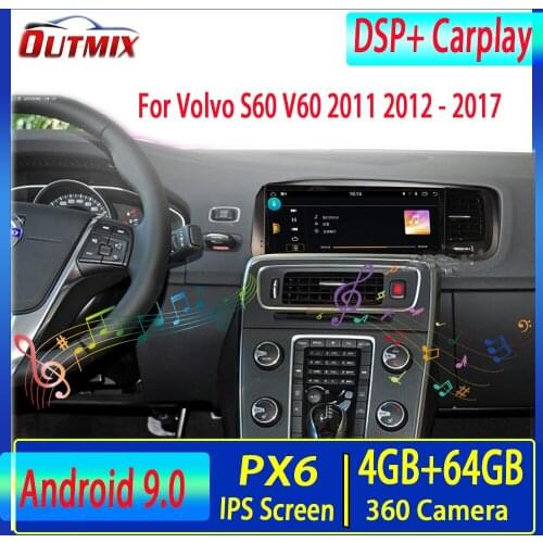 Android 9.0 System 4+64G For Volvo S60 V60 2011 2012 - 2017 IPS Screen Radio Car Multimedia No DVD Player Stereo GPS Navigation