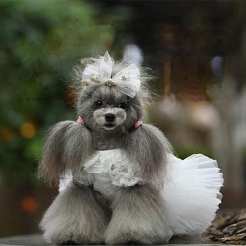 Dog Wedding Dress Cat Puppy Small Dog Clothes Skirt Yorkshire Maltese Shih Tzu Pomeranian Poodle Bichon Schnauzer Pet Clothing