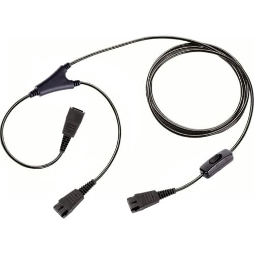 Y Training Supervisor Quick Disconnect Cord with Mute Button for Jabra Headsets