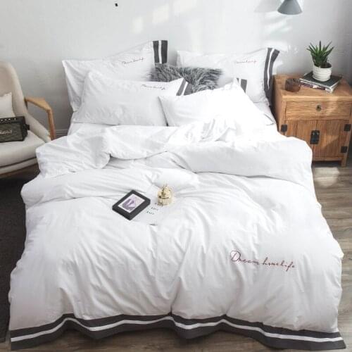 Comfortable Fashion bedding set Pure cotton A/B double-sided pattern Simplicity Bed sheet, quilt cover pillowcase Simple