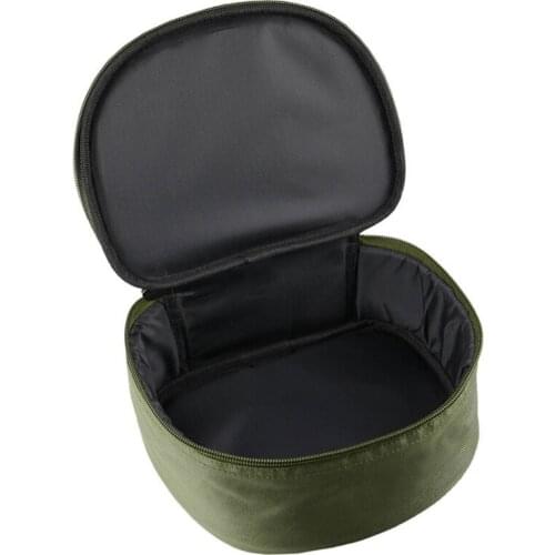 22CM Waterproof Fishing Bag Fishing Reel Case Round Protective Cover Storage Case Shockproof Fishing Reel Pouch Bag