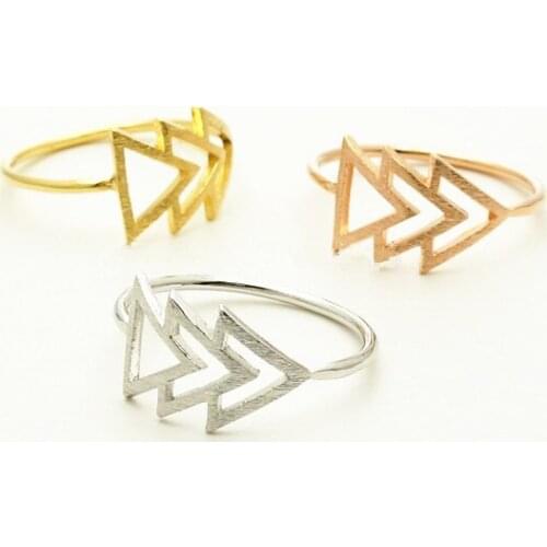 Hollowed-out geometry triangle ring Triforce Ring Midi Ring 30pcs lot