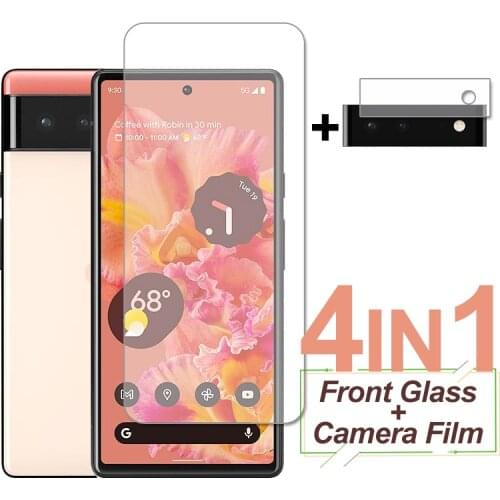 4-In-1 Tempered Glass For Google Pixel 5a 5G 5 4a 4G Screen Protector Protective Phone Camera Lens Film For Google Pixel 5a 5G