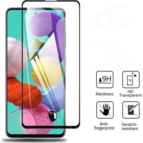 2PCS Protective Glass on the For Samsung Galaxy A51 A21S Screen Protector Glass Film For Samsung Galaxy M11 M21 M31