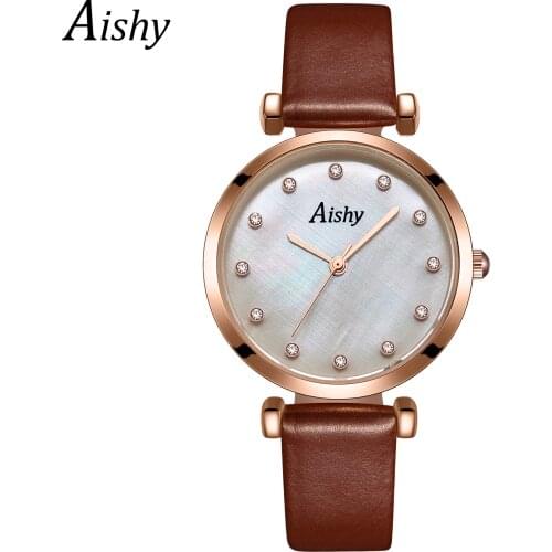 Women watches Diamond dial luxury leather strap Casual Quartz Watches Factory direct price Hot Selling