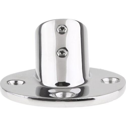 316 Marine-Grade Stainless Steel Boat Hand Rail Fitting 45 Degree Round Base for 1 Inch Tubing