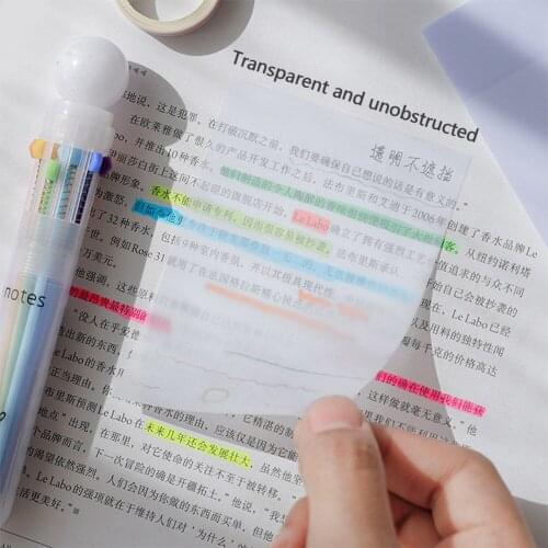50 Sheets Waterproof PET Transparent Memo Sticky Note Paper Daily To Do It Check List Paperlaria School Stationery