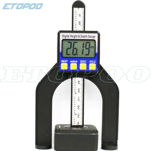 50mm LCD Height Gauges Calipers Digital Depth Gauge With Magnetic Feet For Router Tables Woodworking Measuring Tools