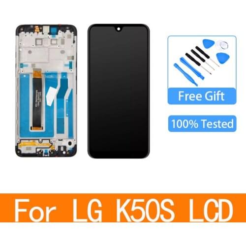 6.5"For LG K50S LM-X540 LMX540HM LCD Display Touch Screen Digitizer Assembly with Bezel Frame