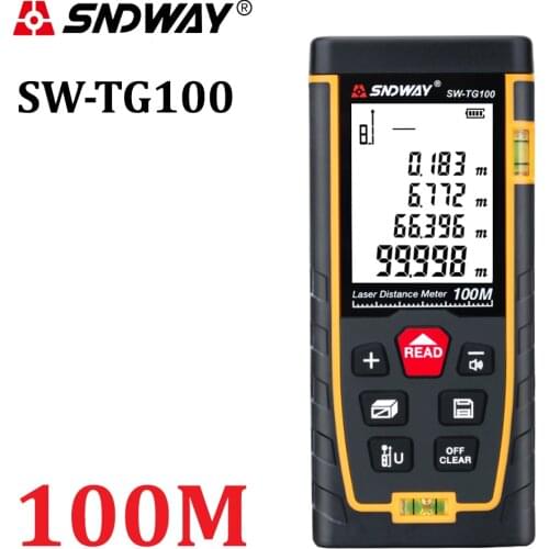 SNDWAY digital laser tape measure 100m laser distance meter ranger finder mini trena Laser Rangefinder ruler roulette telemeter
