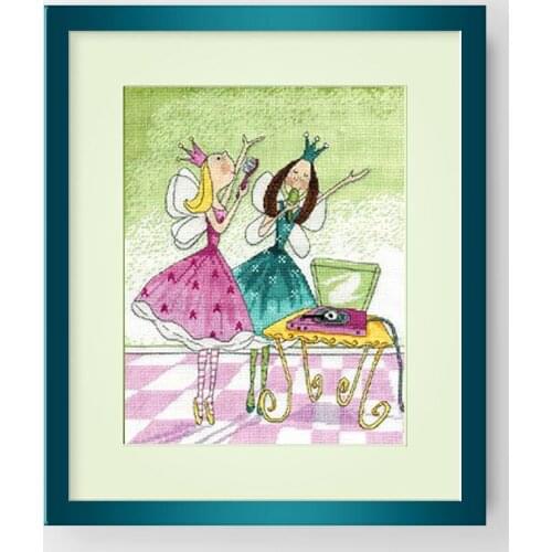 Home Handmade Embroidery Decoration Fishxx Cross Stitch Kit GZ19 Sing Cute Character Pattern With Friends