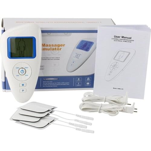 ANM-L101 Dual TENS EMS Machine Digital Low Frequency Therapy device Electrical Muscle Stimulator Tens Massager for relax