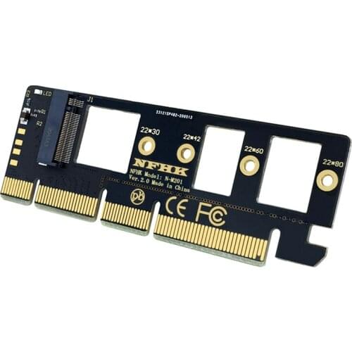 Expansion Card M.2 NVME SSD to PCIE 3.0 X16/X8/X4 Desktop SSD Adapter Card Support 2230 2242 2260 2280 Size SSD
