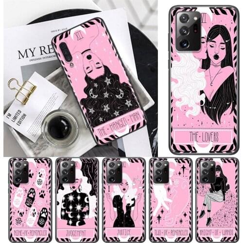 Cute Pink Tarot For Samsung A72 A52 A02 S A32 A12 A42 A51 A91 A81 A71 A41 A31 A21 S A11 A01 A03 Core UW Phone Case