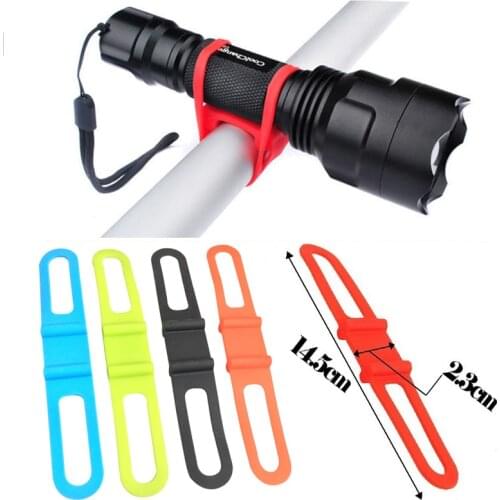 Movigor 2pcs Silicon Strap Elastic Bandage for Bicycle Mount Road Bike Torch Phone Flashlight Speaker Holder Bike Accessories