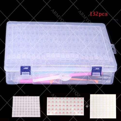 132 Grids 5d diamond painting full square round Diamond Painting Box Tool Storage Box Large diamant painting Accessaries