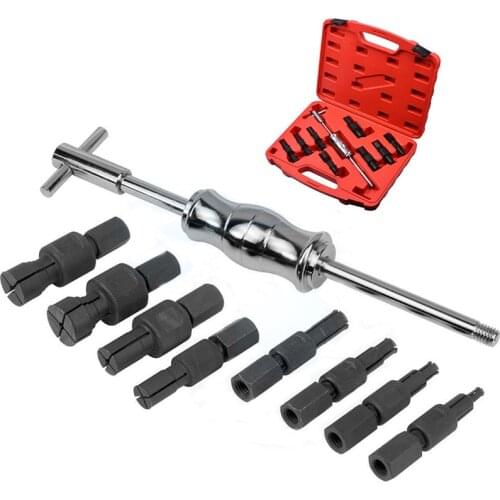 9pc Blind Hole Kit Slide Hammer Pilot Internal Bearing Puller Extractor Removal Car Or Motorcycle Bearing-removal Toolkit