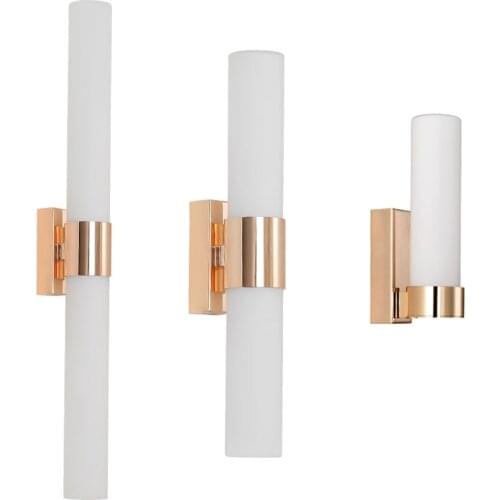 Nordic LED wall lamp simple bedroom bedside lamp square bathroom mirror headlights living room lamps wall lights for home