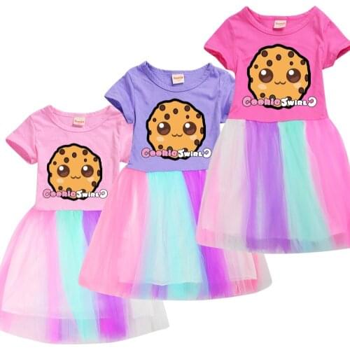 New Kids Dresses for Girls Cotton COOKIE SWIRL C Wholesale Bulk Clothes Toddler Girl Dresses Summer Elegant Little Girls Costume