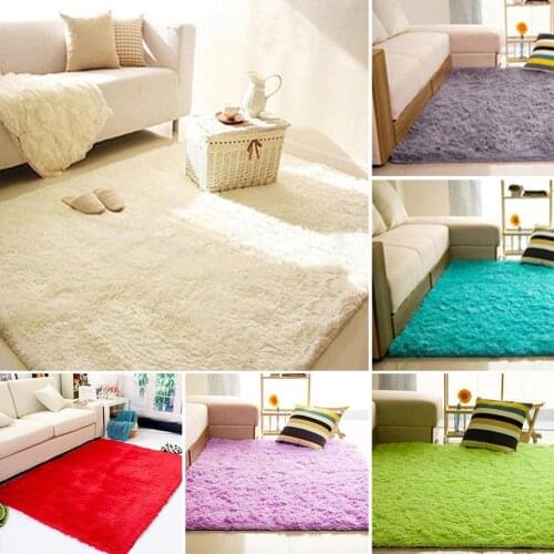 Solid Color Carpet for Living Room Home Areas Rug Children Bedroom Floor Window Bedside Carpet Mat Soft Anti-Skid Rectangle