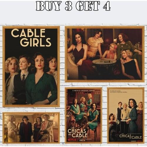 Cable Girls Kraft Paper Poster Clear Image Wall Stickers Home Decor Good Quality Home Art Brand
