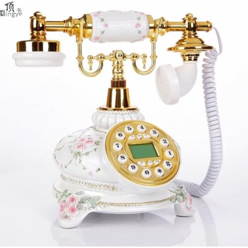 Ye are the top antique European Garden retro home office telephone landline phone caller ID Decoration home art rustic phone