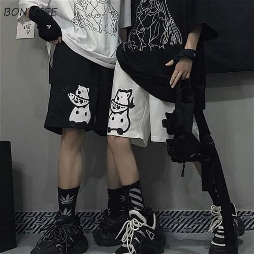 Shorts Couple Harajuku Chic Korean Printed Summer High Waist All-match Women Streetwear Basic New Trendy Casual Retro Lady Short