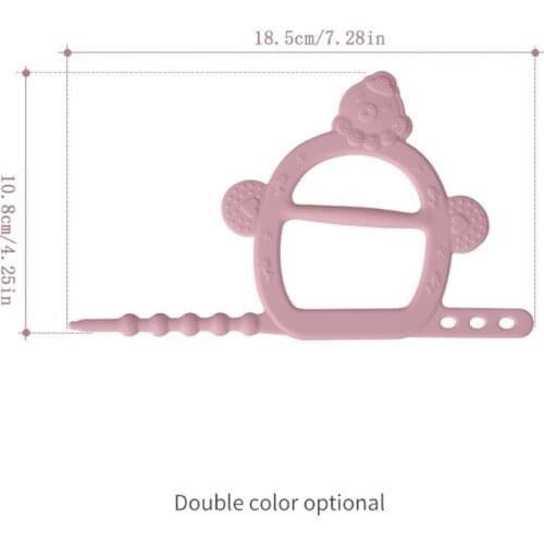 24BE Silicone Baby Wrist Teether Nursing Chewing Molar Teething Wristband Bracelet Soother Toy for Infants