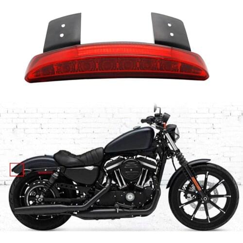 Red/Smoke Chopped Fender Edge Motorcycle 8 LED RED Stop Running Brake Rear Tail Light for Sportster XL 883N 1200N XL1200V
