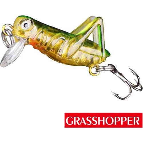1PCS/3g 4cm Insect Grasshopper Lure Fishing Lures Flying Wobbler Lure hard bait Lifelike Artificial bait Carp Pike Fishing