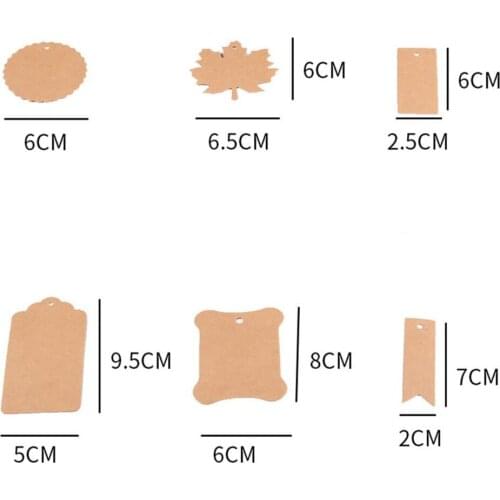 10pcs Vintage Blank Kraft Paper Gift Tag Wedding Party Xmas Jute Twine Label
