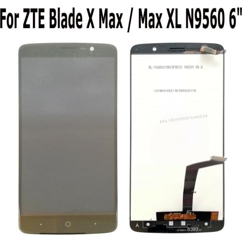 100% Original 6" For ZTE Blade X Max / Max XL N9560 LCD Display Touch Screen
