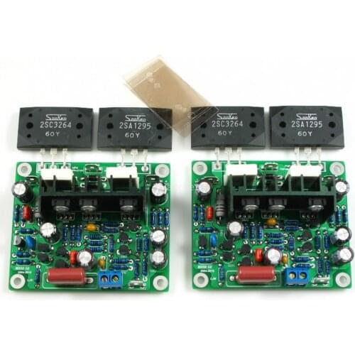 2PCS 2SA1295 2SC3264 Dual-channel Audio Power Amplifier Board 100W*2 HiFi Stereo Amplifier Diy Kit Finished Board MX50 SE