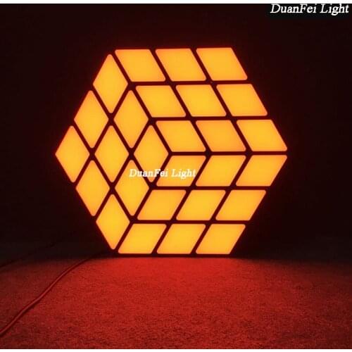 20 pcs 6 side cube wall light 3D effect magic rgb light for night club stage backdrop decor