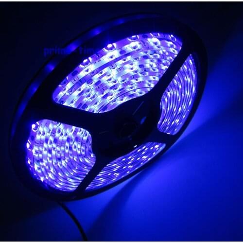 5M 2835 3528 SMD 60LED/M Wateproof UV Ultraviolet LED Strip,DC12V 395NM-405NM 300LEDs Flexible LED Strip light