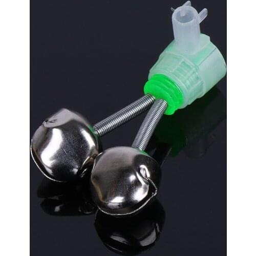 5pcs Twin Spiral Bells Fishing Bite Alarms Outdoor Night Carp Fishing Rod Tip Clips Tool Accessories Equipment