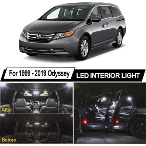 White Canbus LED Lamp Interior Dome Map License Plate Lights Bulb Kit For Honda Odyssey 1999-2013 2014 2015 2016 2017 2018 2019
