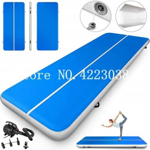 Free Shipping 400x100x20cm Inflatable Air Track Air Floor Mats Tumble Track Gymnastics Cheerleading Mat Trick Pad For Home Use