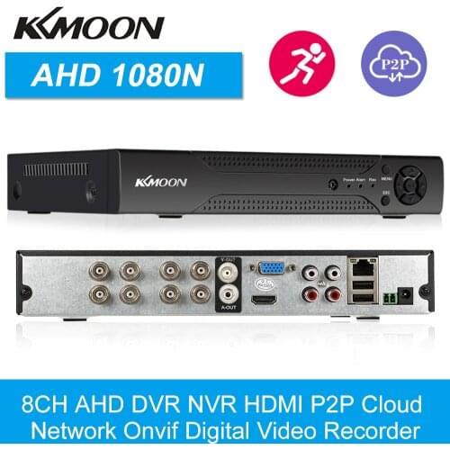 KKmoon 8CH 1080P Hybrid NVR AHD TVI CVI DVR 5-in-1 Digital Video Recorder P2P Cloud Network Onvif Digital Video Recorder
