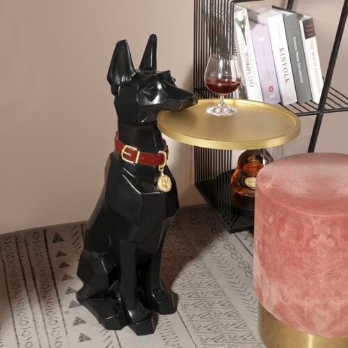 Nordic Style Home Decor Figurine Dog Table Floor Statue Sculpture Ornament Living Room Decoration Statue Decor Creative Gift