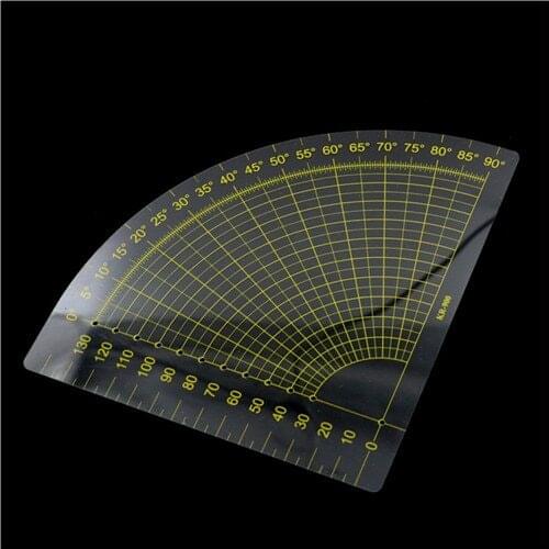 DIY Sewing Tools Quilting Patchwork Scrapbook 16x16cm Tailor Circle Fan Foot Seam Ruler 1PC