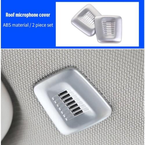 For BMW X5 F15 2014-2018 ABS chrome Roof microphone cover 2pcs
