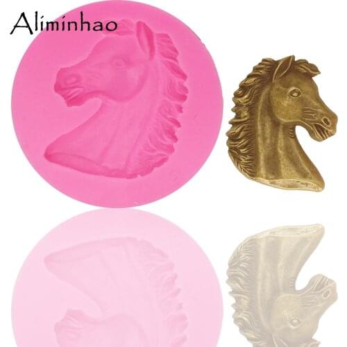 DY0010 Horse head DIY Silicone Mold Sugarcraft dessert Candy Chocolate Molds Fondant Cake Decorating Tools