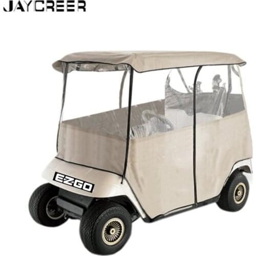 JayCreer 2-Person 2-Passenger Golf Cart Enclosures Rain Cover For E-Z-GO EZGO TXT RXV Freedom
