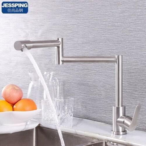Hot and cold water kitchen mixer 360 degree rotate 304 stainless steel material