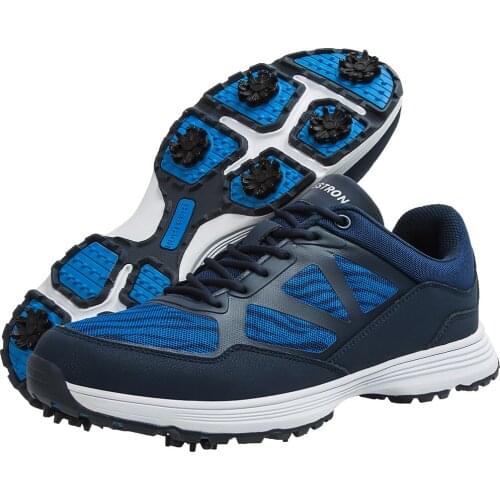 2021 Waterproof Men Golf Shoes Mesh Breathable Spikes Professional Mens Golf Training Sneakers Big Size Men Golf Shoes Summer