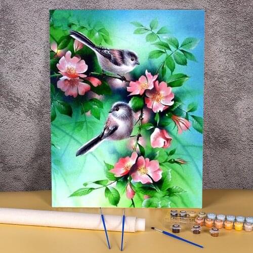 Animal Bird Coloring By Numbers Painting Kit Oil Paints 40*50 Paiting By Numbers Decoration For Kids Handicraft Art