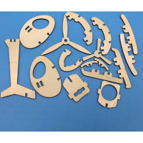 Newest 3D Assemble Solar Powered Wood Powered Helicopter Puzzle Wood Building Model Kit P31B